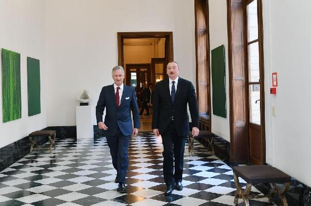 Prezident İlham Əliyev Brüsseldə Belçika kralı ilə görüşüb