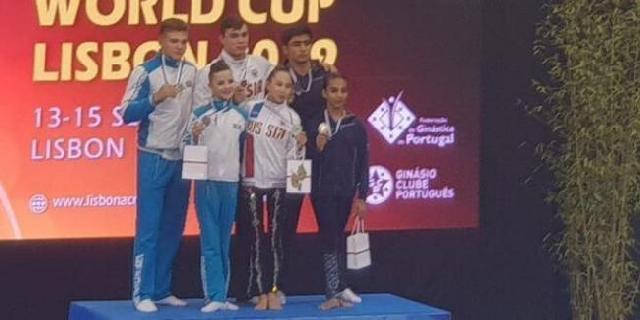 Gimnastlarımız Dünya Kubokunda gümüş medal qazandı