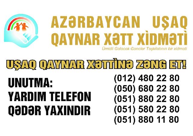 2018-ci ildə “Azərbaycan Uşaq Qaynar Xətt” xidmətinə 3581 müraciət daxil olub