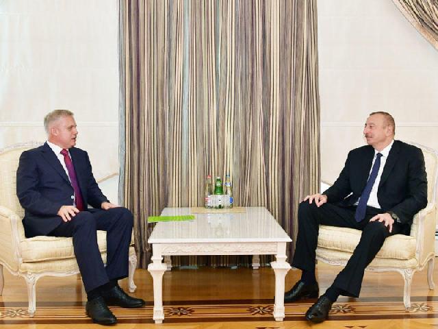 Prezident İlham Əliyev Belarus Təhlükəsizlik Şurasının dövlət katibini qəbul edib - FOTO