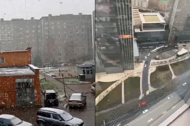 May ayında Moskvaya qar yağdı
