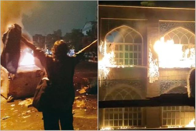 İranda Xomeyninin evi yandırıldı